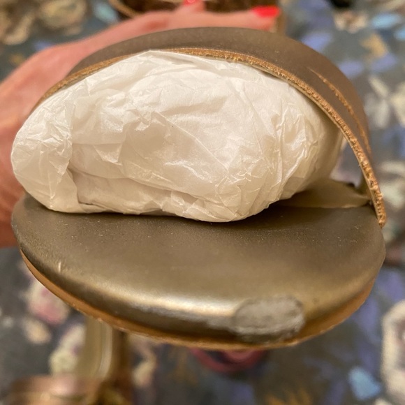 Seychelles Sz 9 Metallic Pewter leather sandal - Picture 9 of 9